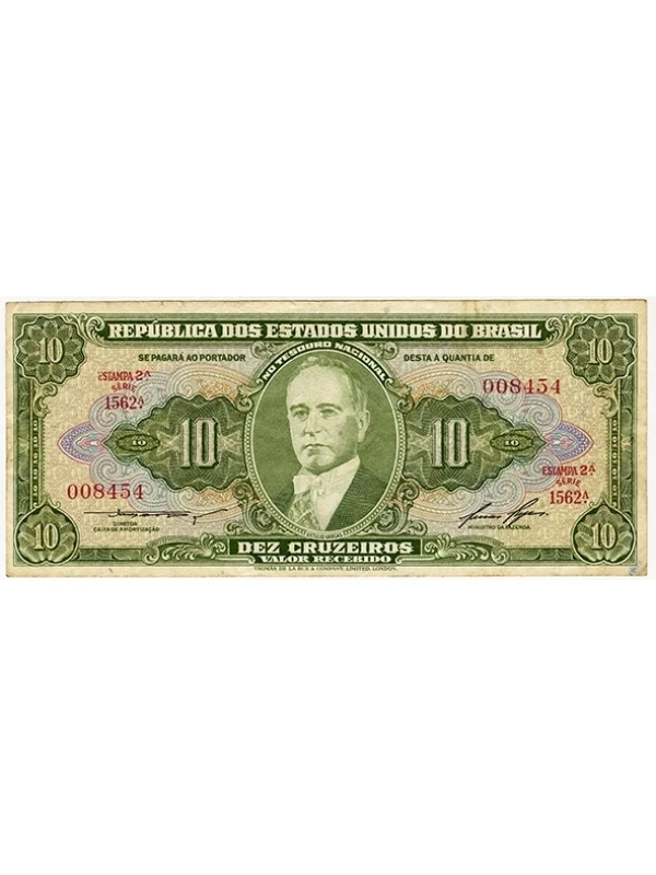 Cédula 10 cruzeiros 1958