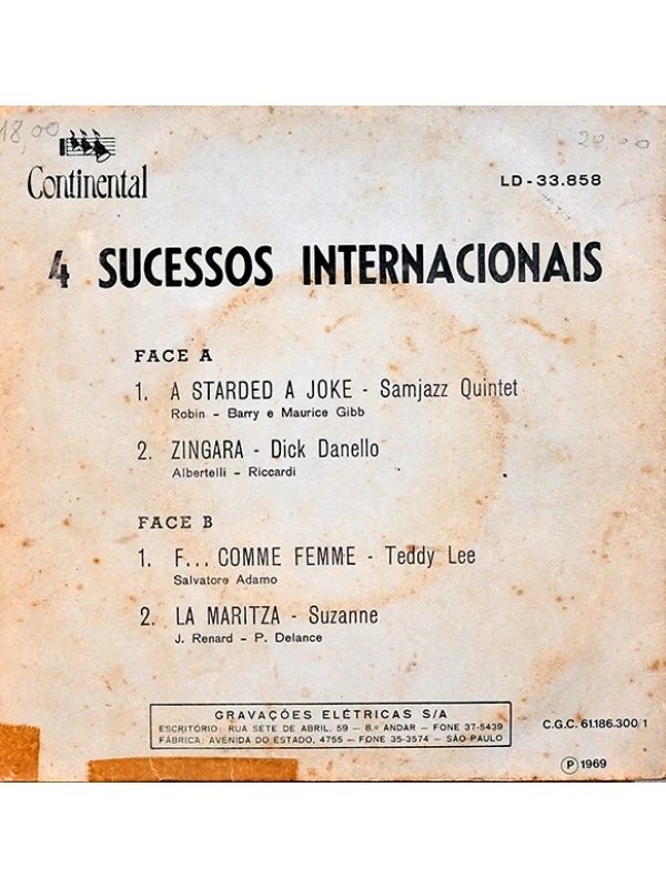 LP compacto 4 sucessos internacionais