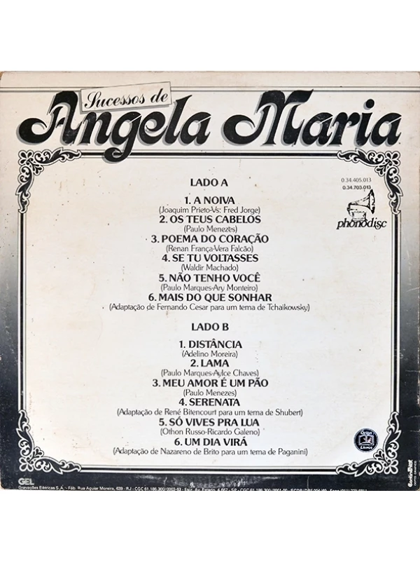 LP Sucessos de Ângela Maria