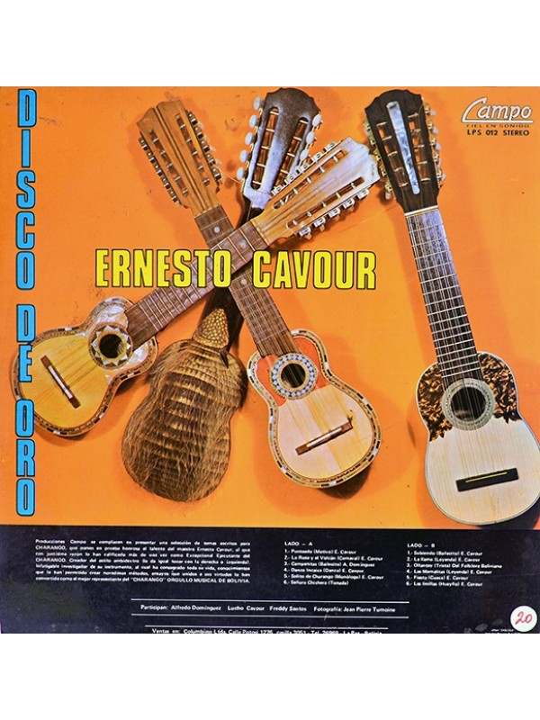 LP Disco de oro del Charango - Ernesto Cavour