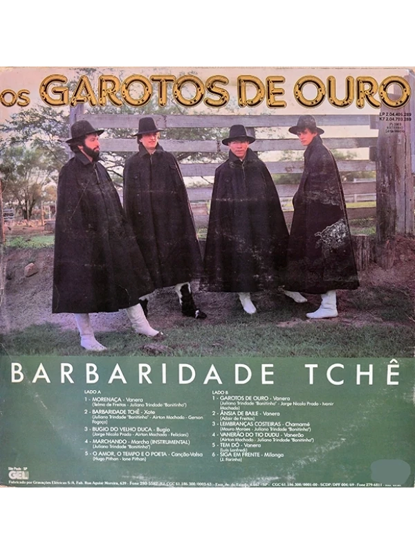LP Barbaridade tchê - Garotos de Ouro