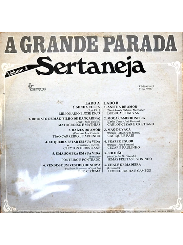 lp A Grande parada sertaneja - vol. 4