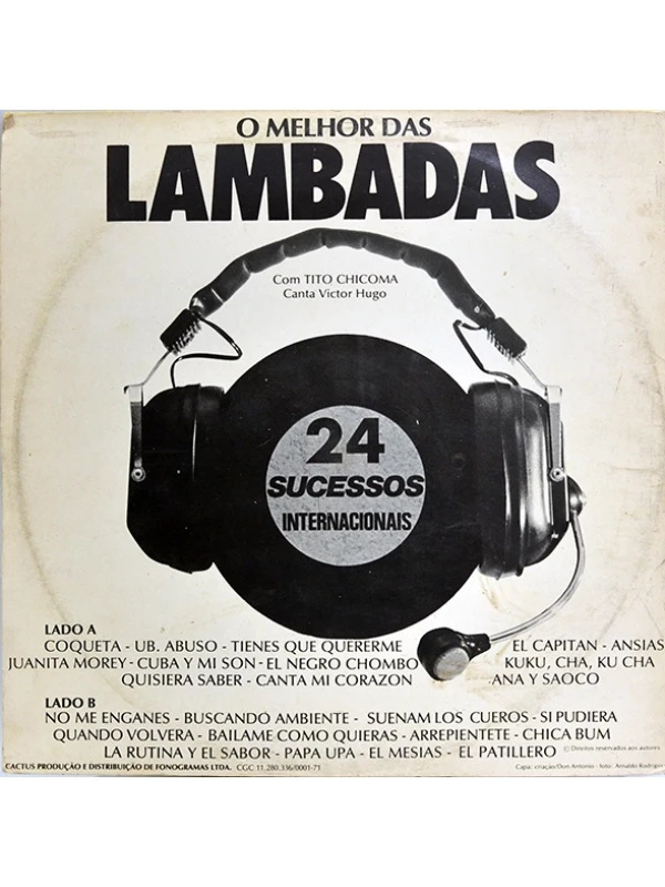 LP O Melhor das lambadas - 24 sucessos internacionais