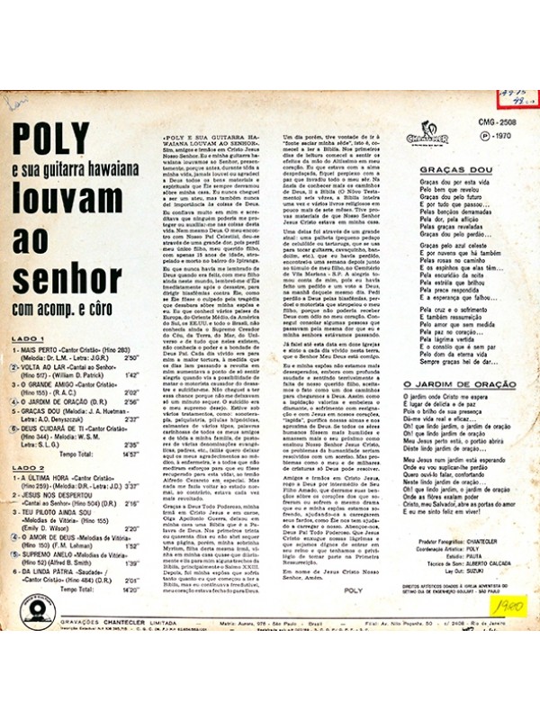 LP Poly e sua guitarra havaiana louvam ao Senhor