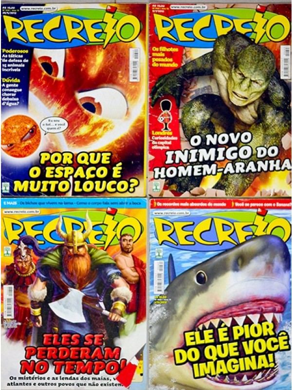 Revista Recreio - 4 edições - Nº 642, Nº 643, Nº 644 e Nº 660