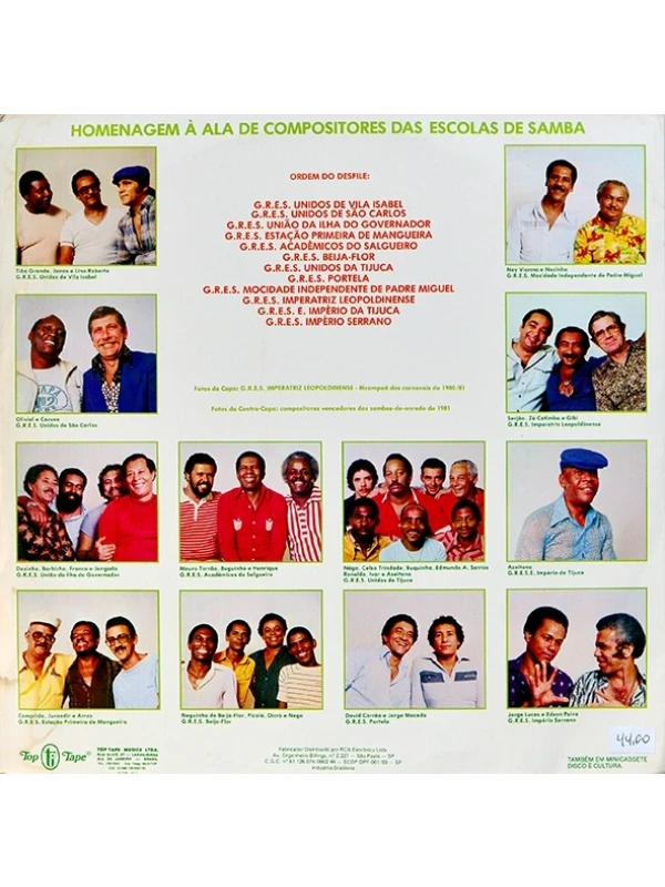 LP Sambas-de-enredo das escolas de samba do Grupo 1A - Carnaval 82