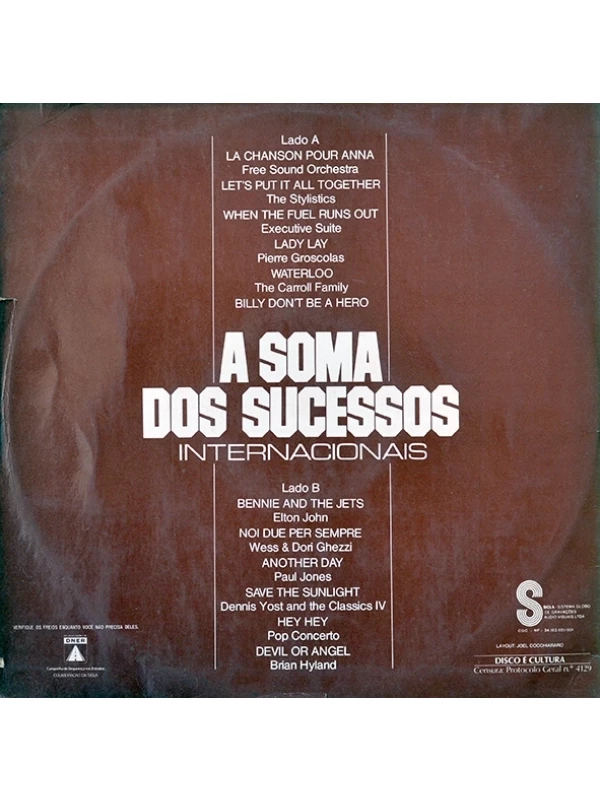 LP A Soma dos sucessos internacionais