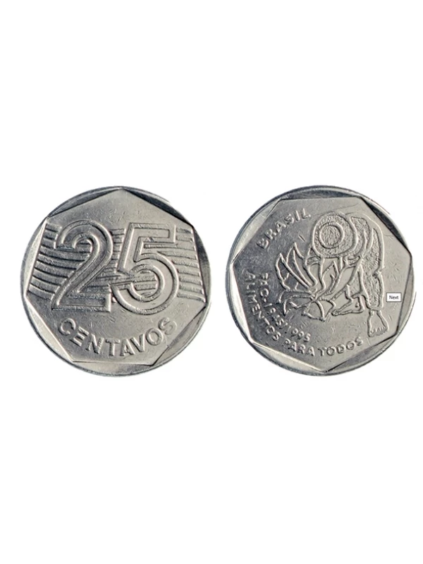 Moeda 25 centavos de real FAO 1995