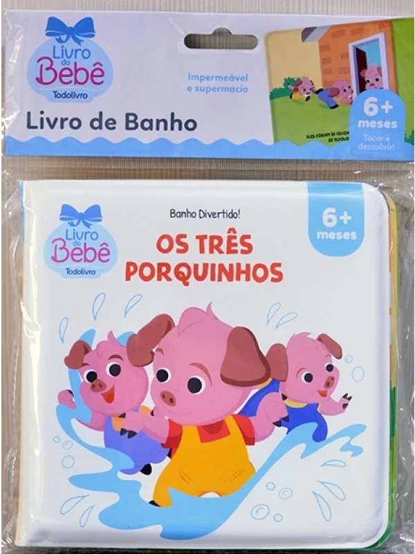 Os Três porquinhos - Livro de banho do bebê