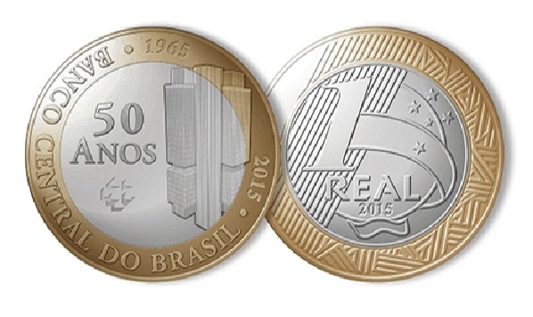 Moeda Banco Central 50 Anos - 2015