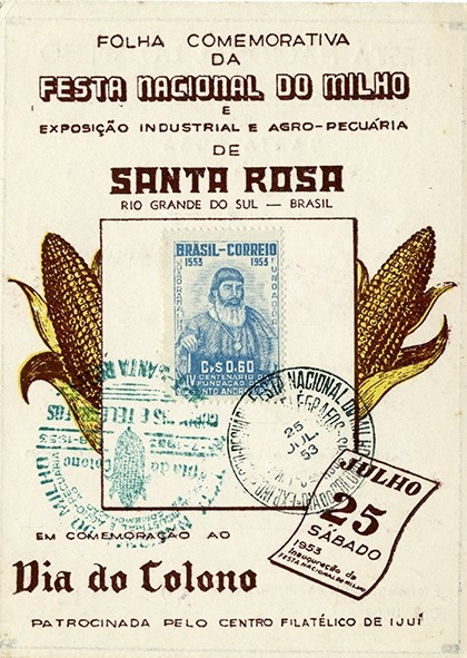 Folha comemorativa da Festa Nacional do Trigo e Exposição industrial e agropecuária de Santa Rosa